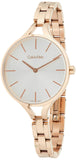 Calvin Klein Graphic Silver Dial Rose Gold Steel Strap Watch for Women - K7E23646 Authentic Buy Shop Now