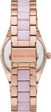 Michael Kors Channing Quartz Mother of Pearl Pink Dial Two Tone Steel Strap Watch For Women - MK6652 Authentic Buy Shop Now
