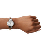 Fossil Georgia White Dial Brown Leather Strap Watch for Women - ES3060 Authentic Buy Shop Now