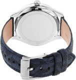 Michael Kors Benning Three Hand Silver Dial Blue Leather Strap Watch For Men - MK8930 Authentic Buy Shop Now