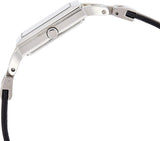 Emporio Armani Chiara Analog Silver Dial Black Leather Strap Watch For Women - AR7372 Authentic Buy Shop Now