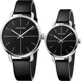 Calvin Klein Evan Black Dial Black Leather Strap Watch for Men - K7B211CZ Authentic Buy Shop Now