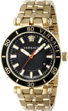 Versace Greca Sport Quartz Black Dial Gold Steel Strap Watch for Men - VEZ300721 Authentic Buy Shop Now