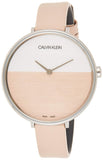 Calvin Klein Rise White Beige Dial Beige Leather Strap Watch for Women - K7A231XH Authentic Buy Shop Now