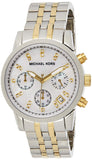 Michael Kors Ritz Chronograph White Dial Two Tone Steel Strap Watch for Women - MK5057 Authentic Buy Shop Now