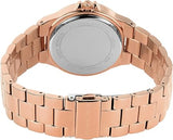 Michael Kors Lennox Three-Hand Black Dial Rose Gold Steel Strap Watch For Women - MK7233 Authentic Buy Shop Now