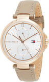 Tommy Hilfiger Angela Quartz Silver Dial Brown Leather Strap Watch for Women - 1782125 Authentic Buy Shop Now