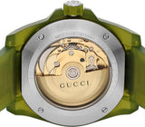 Gucci Dive Automatic Green Dial Green Rubber Strap Unisex Watch - YA136345 Authentic Buy Shop Now