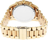 Michael Kors Berkley Chronograph Black Dial Gold Steel Strap Watch For Women - MK7414 Authentic Buy Shop Now
