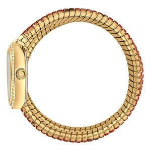 Just Cavalli Glam Snake Gold Dial Multicolor Steel Strap Watch for Women - JC1L163M0245 Authentic Buy Shop Now
