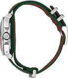 Gucci Dive Quartz Green Dial Two Tone NATO Strap Watch For Men - YA136339 Authentic Buy Shop Now