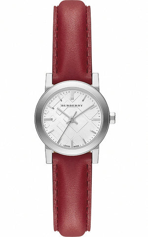 Burberry The City Silver Dial Red Strap Watch for Women - BU9232 Authentic Buy Shop Now