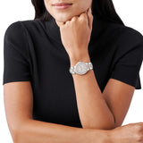 Michael Kors Camille Multifunction White Dial Two Tone Steel Strap Watch For Women - MK6846 Authentic Buy Shop Now