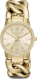 Michael Kors Nini Three Hand Gold Dial Gold Steel Strap Watch For Women - MK3235 Authentic Buy Shop Now
