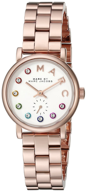 Marc Jacobs Baker White Dial Rose Gold Steel Strap Watch for Women - MBM3441 Authentic Buy Shop Now