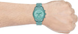 Michael Kors Lexington Chronograph Turquoise Dial Turquoise Steel Strap Watch For Men - MK8793 Authentic Buy Shop Now