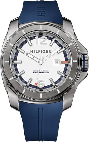 Tommy Hilfiger Windsurf White Dial Blue Rubber Strap Watch for Men - 1791113 Authentic Buy Shop Now