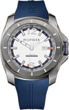 Tommy Hilfiger Windsurf White Dial Blue Rubber Strap Watch for Men - 1791113 Authentic Buy Shop Now