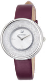 Swarovski Crystalline Silver Dial Purple Leather Strap Watch for Women - 5295355 Authentic Buy Shop Now