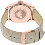 Emporio Armani Valente Analog Beige Dial Beige Leather Strap Watch For Men - AR1667 Authentic Buy Shop Now