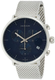 Calvin Klein High Noon Chronograph Blue Dial Silver Mesh Bracelet Watch for Men - K8M2712N Authentic Buy Shop Now