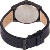 Tommy Hilfiger Monogram Pop Quartz Black Dial Black Leather Strap Watch For Men - 1791773 Authentic Buy Shop Now