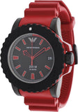 Emporio Armani Sportivo Quartz Black Dial Red Rubber Strap Watch For Men - AR6101 Authentic Buy Shop Now