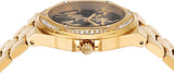 Michael Kors Lennox Quartz Black Dial Gold Steel Strap Watch For Women - MK7404 Authentic Buy Shop Now