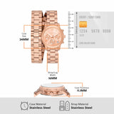 Michael Kors Runway Chronograph Analog Rose Gold Dial Rose Gold Steel Strap Watch for Women - MK7453 Authentic Buy Shop Now