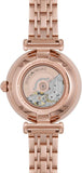 Emporio Armani Meccanico Crystals Black Dial Rose Gold Steel Strap Watch For Women - AR60043 Authentic Buy Shop Now