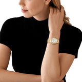 Michael Kors Camile Analog White Dial Gold Steel Strap Watch for Women - MK4801 Authentic Buy Shop Now