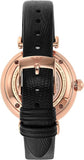 Emporio Armani Gianni T Bar Mother of Pearl White Dial Black Leather Strap Watch For Women - AR60047 Authentic Buy Shop Now
