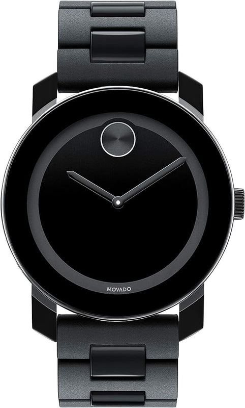 Movado Bold Black Dial Black Steel Strap Watch For Men - 3600047 Authentic Buy Shop Now