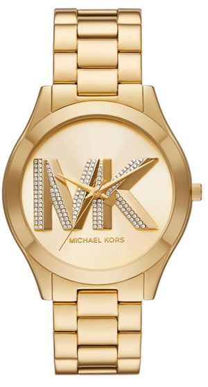 Michael Kors Runway Gold Dial Gold Steel Strap Watch For Women - MK4732 Authentic Buy Shop Now