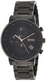 Hugo Boss Integrity Black Dial Black Steel Strap Watch for Men - 1513780 Authentic Buy Shop Now