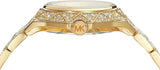 Michael Kors Raquel Three Hand Crystals Gold Dial Gold Steel Strap Watch For Women - MK7398 Authentic Buy Shop Now