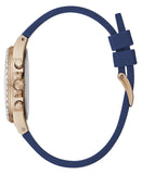 Guess Moonlight Diamonds White Dial Blue Rubber Strap Watch for Women - GW0257L3 Authentic Buy Shop Now