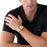 Michael Kors Everest Chronograph Gold Dial Gold Mesh Strap Watch For Men - MK9083 Authentic Buy Shop Now