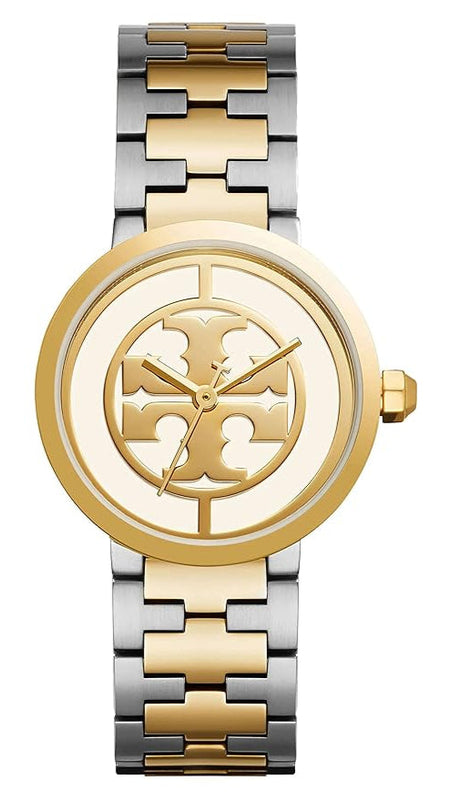 Tory Burch Reva Gold Dial Two Tone Steel Strap Watch for Women - TBW4027 Authentic Buy Shop Now