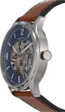 Fossil Forrester Luggage Automatic Skeleton Blue Dial Brown Leather Strap Watch for Men - ME3179 Authentic Buy Shop Now