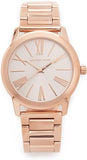 Michael Kors Hartman Rose Gold Dial Rose Gold Steel Strap Watch For Women - MK3491 Authentic Buy Shop Now