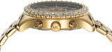 Michael Kors Berkley Chronograph Black Dial Gold Steel Strap Watch For Women - MK7414 Authentic Buy Shop Now