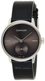 Calvin Klein Accent Black Dial Black Leather Strap Watch for Women - K2Y231C3 Authentic Buy Shop Now