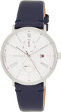 Tommy Hilfiger Jenna White Dial Blue Leather Strap Watch for Women - 1782072 Authentic Buy Shop Now