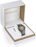 Versace Greca Icon Quartz Black Dial Black Steel Strap Watch For Men - VEZ900521 Authentic Buy Shop Now