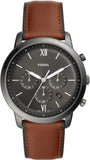 Fossil Neutra Chronograph Grey Dial Brown Leather Strap Watch for Men - FS5512 Authentic Buy Shop Now