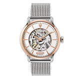 Maserati Epoca Automatic White Dial Silver Mesh Bracelet Watch For Men - R8823118001 Authentic Buy Shop Now