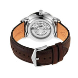 Fossil Neutra Automatic Skeleton White Dial Brown Leather Strap Watch for Men - ME3184 Authentic Buy Shop Now