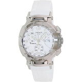 Tissot T Race Lady Chronograph White Dial White Rubber Strap Watch for Women - T048.217.17.017.00 Authentic Buy Shop Now