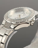 Guess Mini Prism Diamonds Silver Dial Silver Steel Strap Watch for Women - W12638L1 Authentic Buy Shop Now